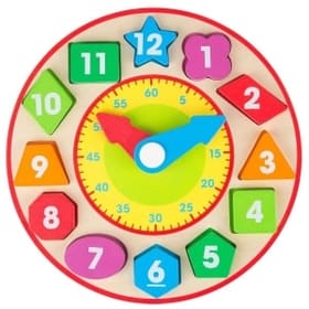 Wooden Shape Sorting Clock image 1