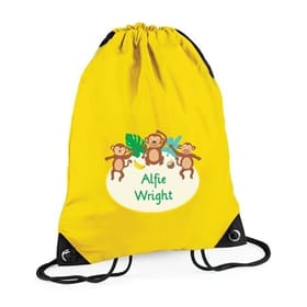 Cheeky Monkey Personalised Swim Bag image 1
