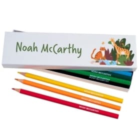 Box of 12 Named Colouring Pencils - Jungle image 1