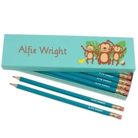 Box of 12 Named HB Pencils - Cheeky Monkey image 1