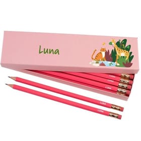 Box of 12 Named HB Pencils - Jungle image 1
