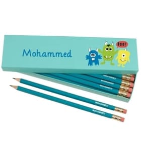 Box of 12 Named HB Pencils - Little Monsters image 2