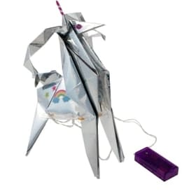 Holographic Light Up Origami Unicorn image 1