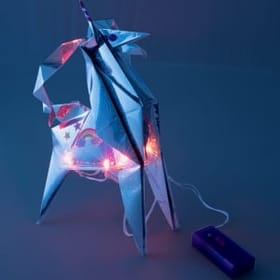 Holographic Light Up Origami Unicorn image 2