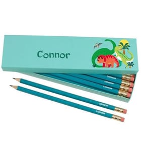 Box of 12 Named HB Pencils - Dinosaurs image 1