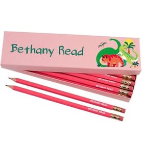 Box of 12 Named HB Pencils - Dinosaurs image 2