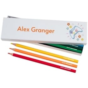 Box of 12 Named Colouring Pencils - Gaming image 1