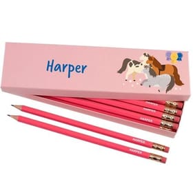 Box of 12 Named HB Pencils - Ponies image 1