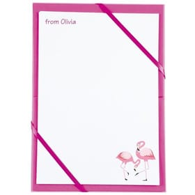 Named Notepaper - Flamingos image