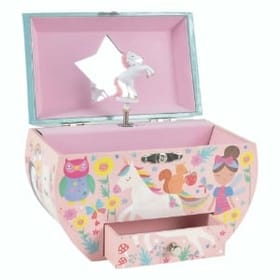 Rainbow Unicorn Circular Jewellery Box image 1