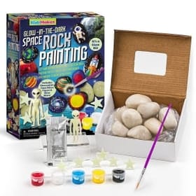 Glow in the Dark Space Rock Painting image 1