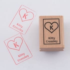 Named Rubber Stamp - Heart image