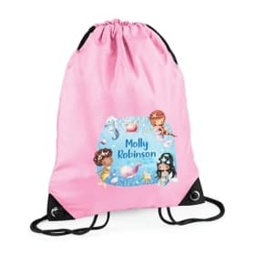 Mermaids Personalised Swim Bag image 1
