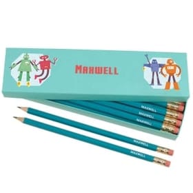 Box of 12 Named HB Pencils - Robots image 2