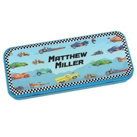 Personalised Pencil Tin - Crazy Cars image 1