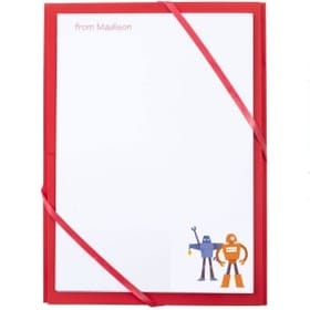 Named Notepaper - Robots image
