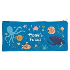 Personalised Canvas Pencil Case - Ocean Life image 1