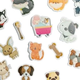Muddy Paws Colour Changing Bath Stickers image 2