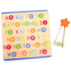ABC's and Letter Sounds Wooden Puzzle Image