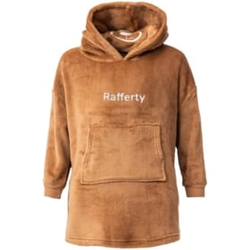 Personalised Teddy Cushion Hooded Poncho Front