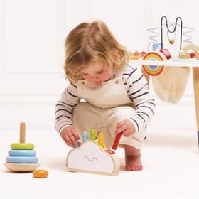 Child with Cloud Pop Up Toy