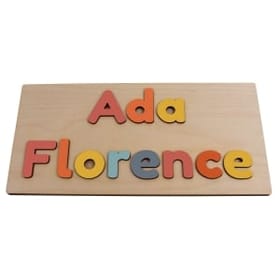 Wooden Name Puzzle - 2 Lines - Autumn Colours