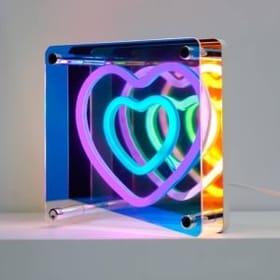 Neon Heart Infinity Mirror Light image 1