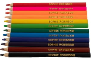 12 Named Chunky Triangular Colouring Pencils