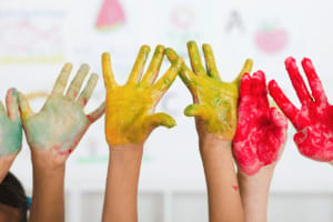 painted hands