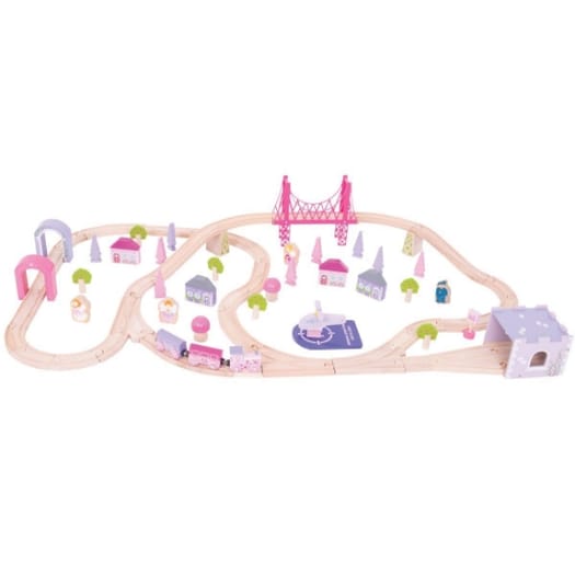 Fairy Town Train Set (75 piece) (Bigjigs Rail BJT023)