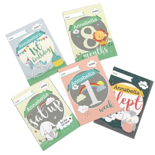 Personalised Baby Milestone Cards
