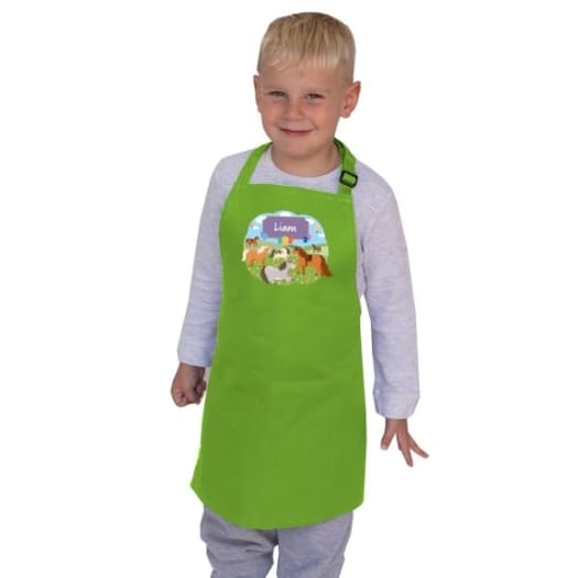 Ponies Personalised Apron - Age 3-6