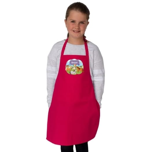 Ponies Personalised Apron - Age 7-10
