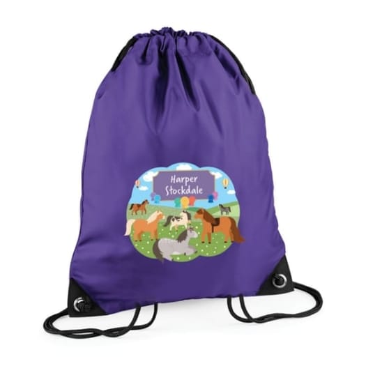 Ponies Personalised Swim Bag