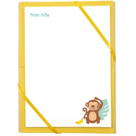 Named Notepaper - Cheeky Monkey