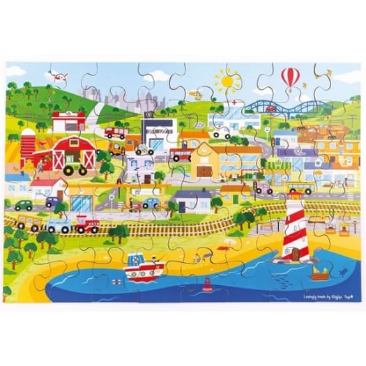 Transport Town Floor Puzzle
