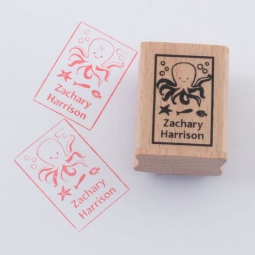Named Rubber Stamp - Ocean Life