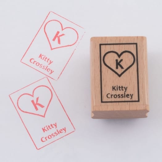 Named Rubber Stamp - Heart