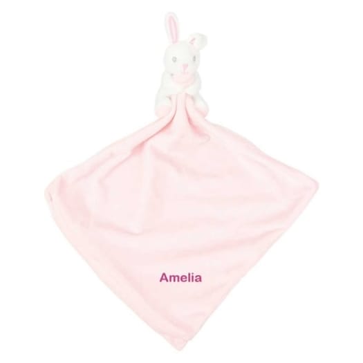 Personalised Pink Rabbit Comforter