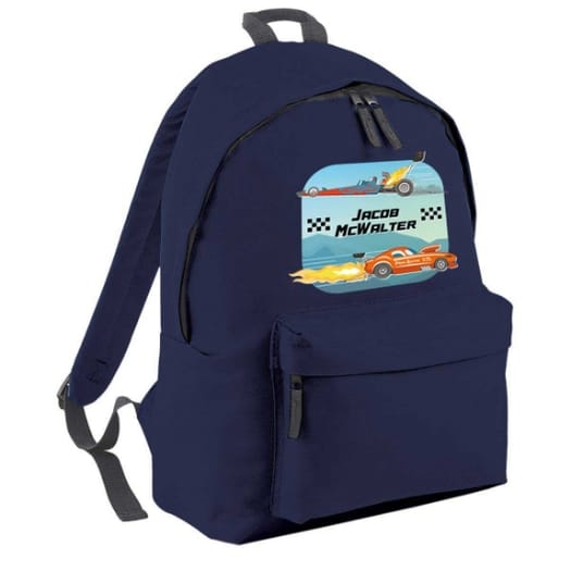 Crazy Cars Personalised Backpack