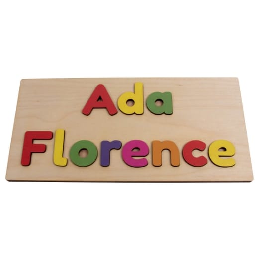Wooden Name Puzzle - 2 Lines - Classic Colours
