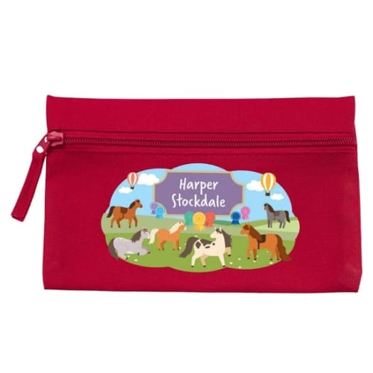 Ponies Personalised Pencil Case