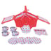 Basket Tea Set (Red & Blue) image