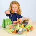 Child Playing with Wildlife Camping Play Set