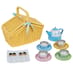 Picnic Set in Yellow Basket
